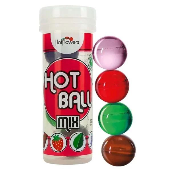 Hot Ball Bolitas Explosivas con Lubricante Comestible x 4