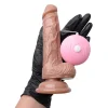 Dildo con ventosa, 10 modos de vibración, 13cm penetrables.