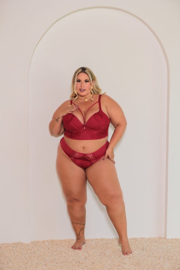 Conjunto Strap Rojo Plus Size
