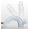 Consolador Macizo Translucido con Glitter 21.5 cm