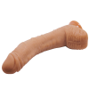 Dildo curvo macizo con ventosa 28 x 5 cm