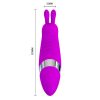 Conejito estimulador de clítoris, 12 funciones, recargable USB.