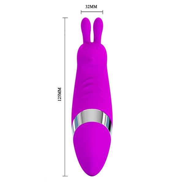 Conejito estimulador de clítoris, 12 funciones, recargable USB.