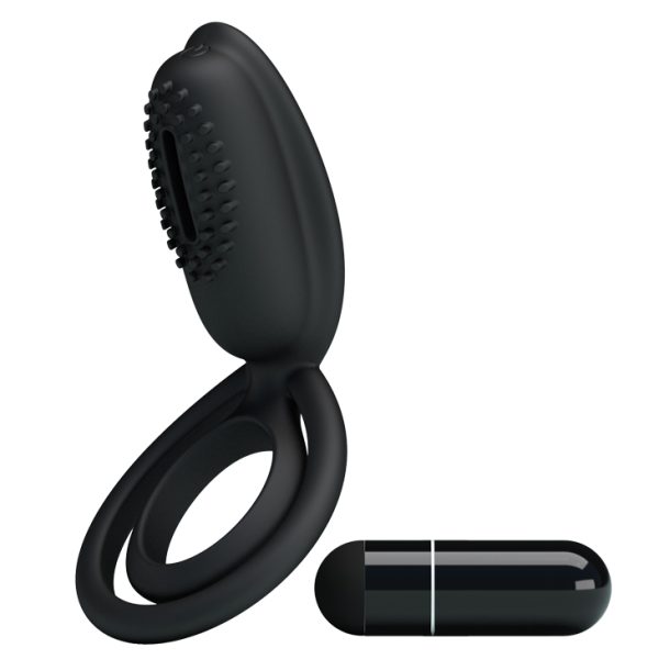 Anillo DOBLE para el pene con vibrador, Estimula Clítoris.