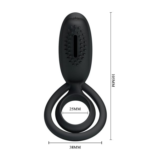Anillo DOBLE para el pene con vibrador, Estimula Clítoris.