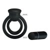 Anillo DOBLE para el pene con vibrador, Estimula Clítoris.