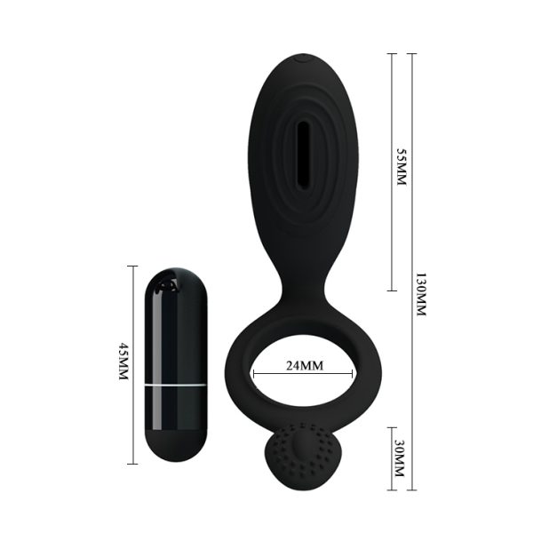 Anillo para el pene con vibrador. Estimula clítoris.