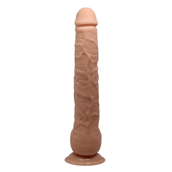Dildo realista con vibrador y ventosa 28 x 4,2 cm
