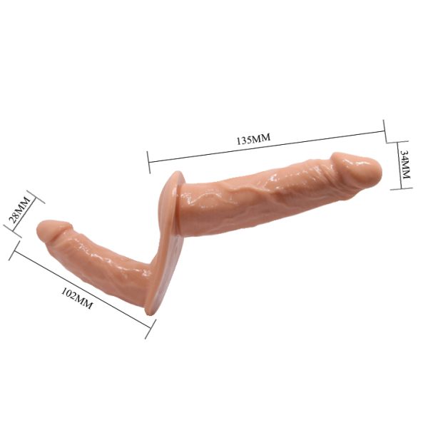 BW-022077_07.jpg Arnés Con Dildos 15 x 3,4 / 10,2 x 2,8 cm. Doble Penetración.