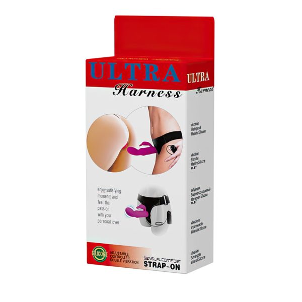 Arnés con vibrador doble estimulación, punto G y clítoris.