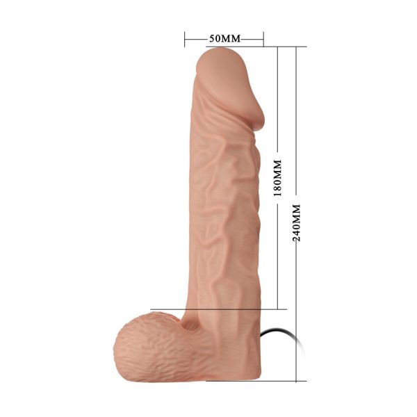 Arnés con dildo 24x5cm, multivelocidades, Strap On.