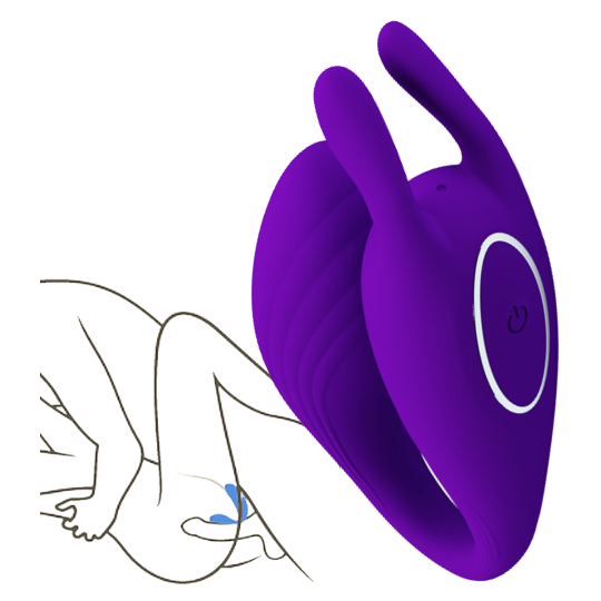 Vibrador para parejas, doble estimulación, 12 modos, Usb.