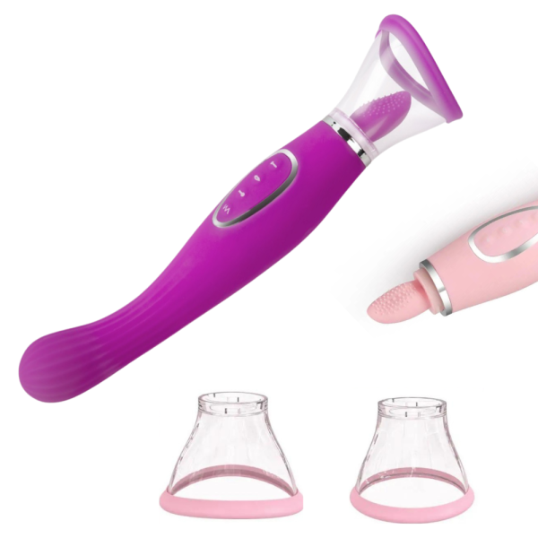 Bomba Vaginal con Lengua y Vibrador  3 en 1