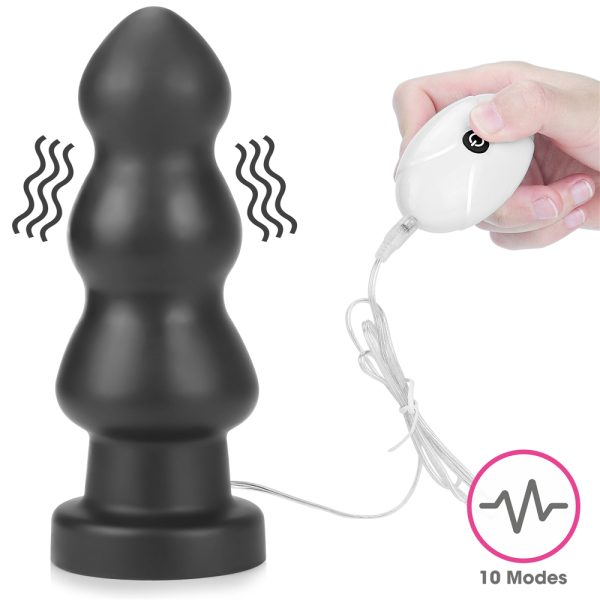Plug Anal Escalonado con Vibrador y Ventosa 20 X 7cm