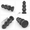 Plug Anal Escalonado con Vibrador y Ventosa 20 X 7cm