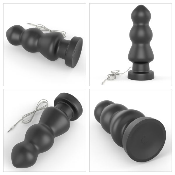Plug Anal Escalonado con Vibrador y Ventosa 20 X 7cm