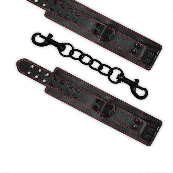 Esposas BDSM Ajustables con Hebillas y Cadena Bondage Fetish