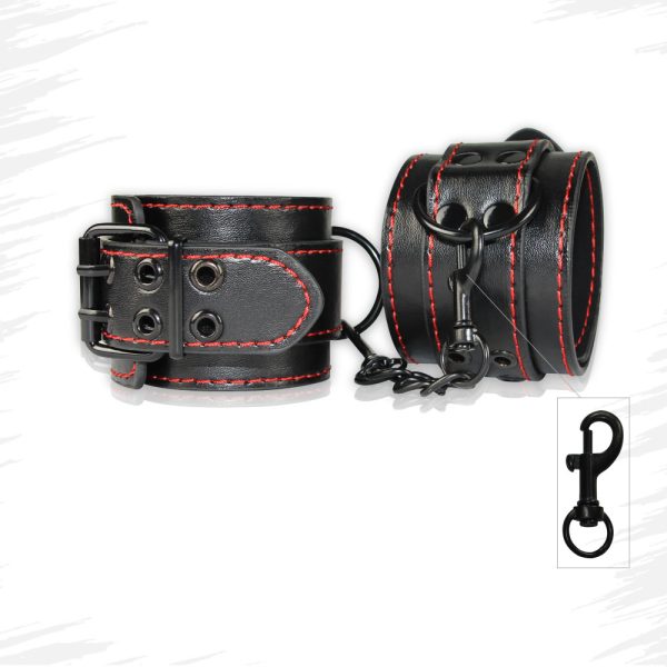 Esposas BDSM Ajustables con Hebillas y Cadena Bondage Fetish