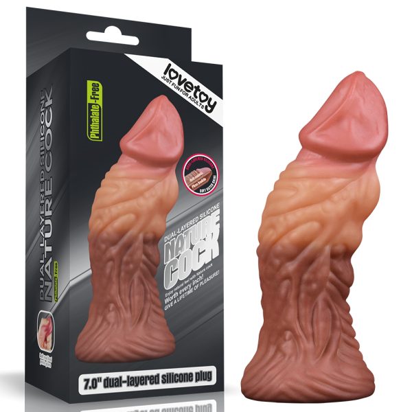 Dildo Plug Doble Densidad NATURE COCK 18x5.5cm