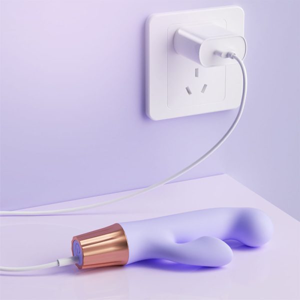 Mini Vibrador "Happy" con estimulador de clítoris Recargable