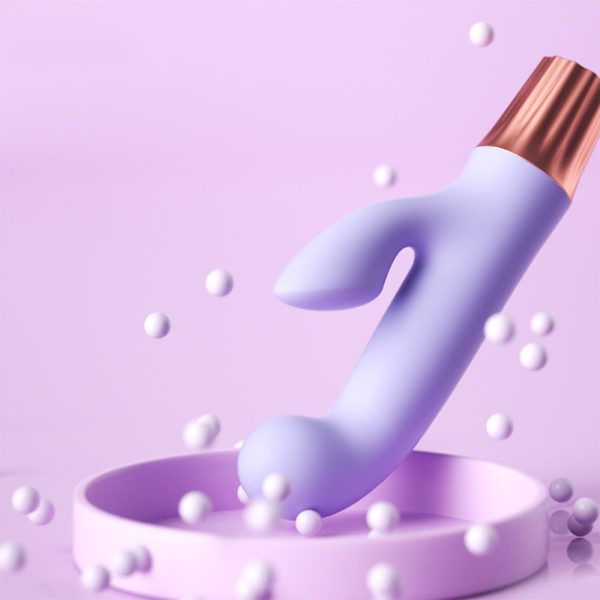 Mini Vibrador "Happy" con estimulador de clítoris Recargable