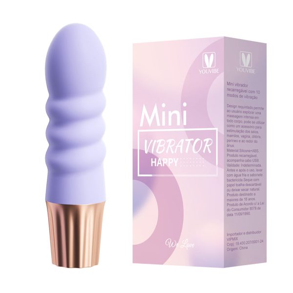 Mini Vibrador "Happy" Ondulado Recargable