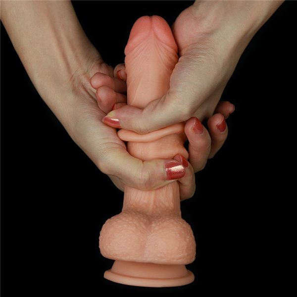Dildo Realista Pellizcable con Ventosa 17 x 3,6 cm.