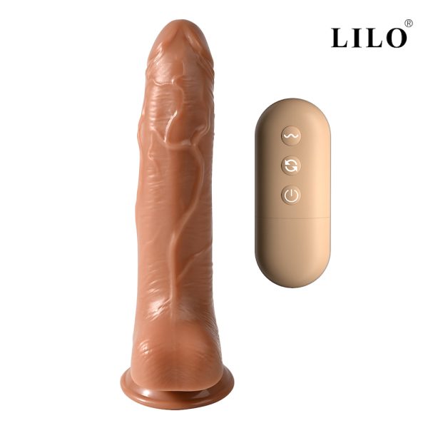 Consolador Vibrador Rotativo con control remoto, recargable USB