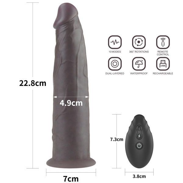 Dildo Nature Cock Recargable con Rotación y Vibracion