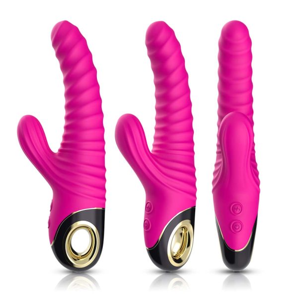 Vibrador Doble Estimulación Texturizado Recargable 9 Modos