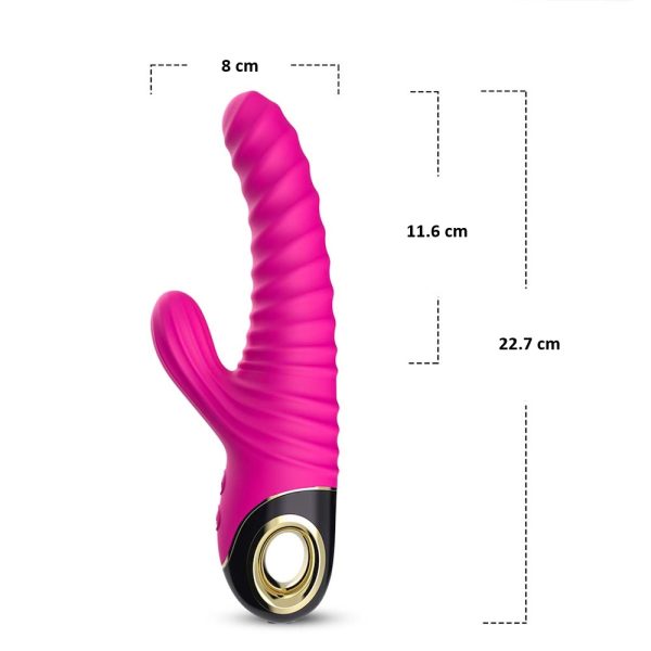 Vibrador Doble Estimulación Texturizado Recargable 9 Modos