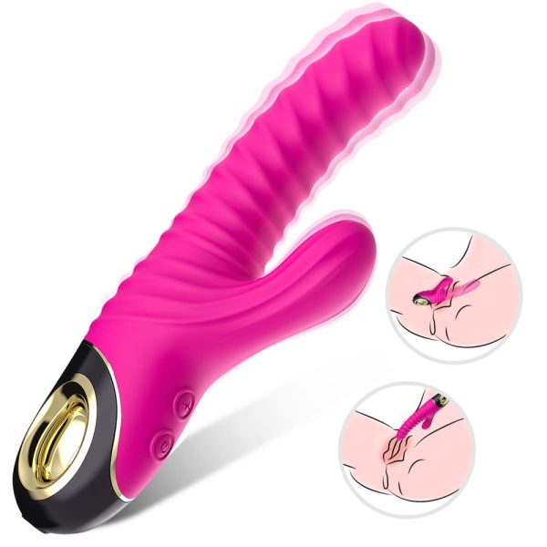 Vibrador Doble Estimulación Texturizado Recargable 9 Modos