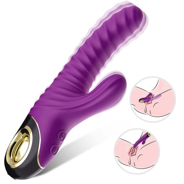 Vibrador Doble Estimulación Texturizado Recargable 9 Modos