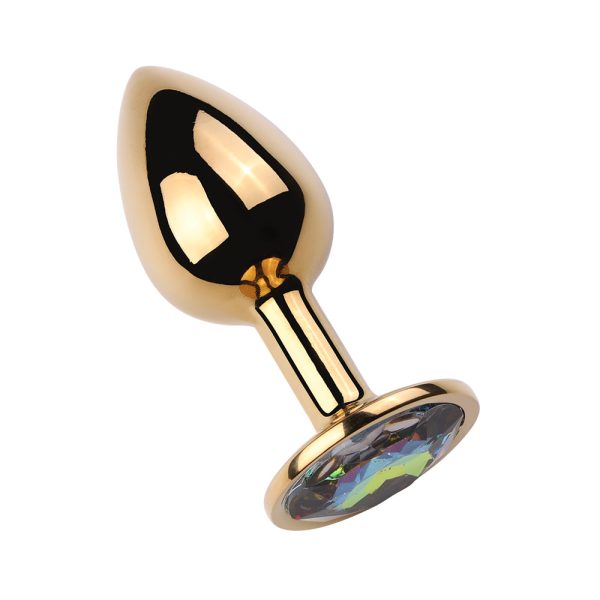 Plug anal metálico Dorado con strass