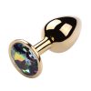 Plug anal metálico Dorado con strass