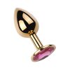 Plug anal metálico Dorado con strass