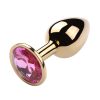 Plug anal metálico Dorado con strass