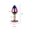 Plug anal metálico Multicolor con strass
