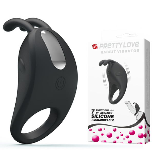 Anillo para pene RABBIT, 7 Funciones, Recargable USB.