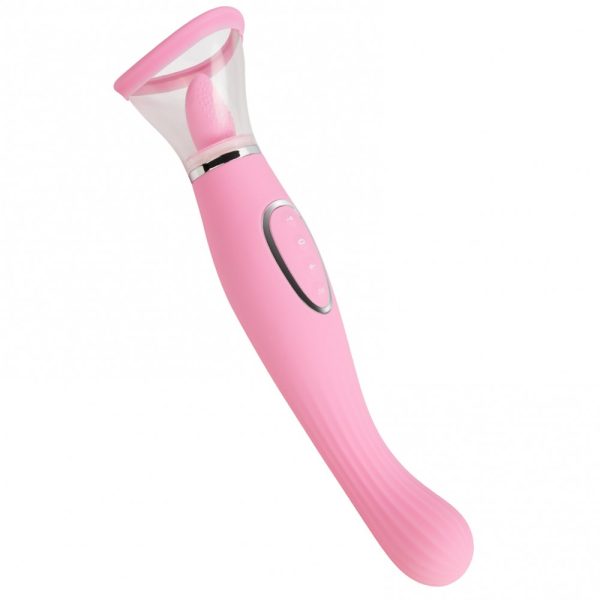 Bomba Vaginal con Lengua y Vibrador  3 en 1