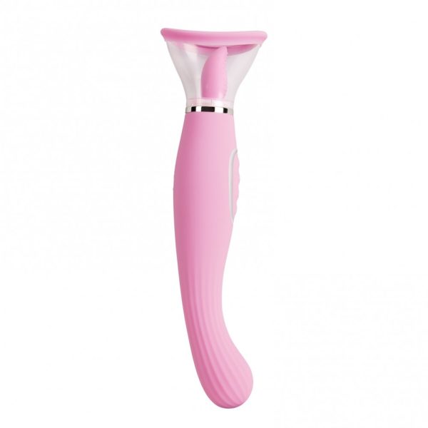 Bomba Vaginal con Lengua y Vibrador  3 en 1