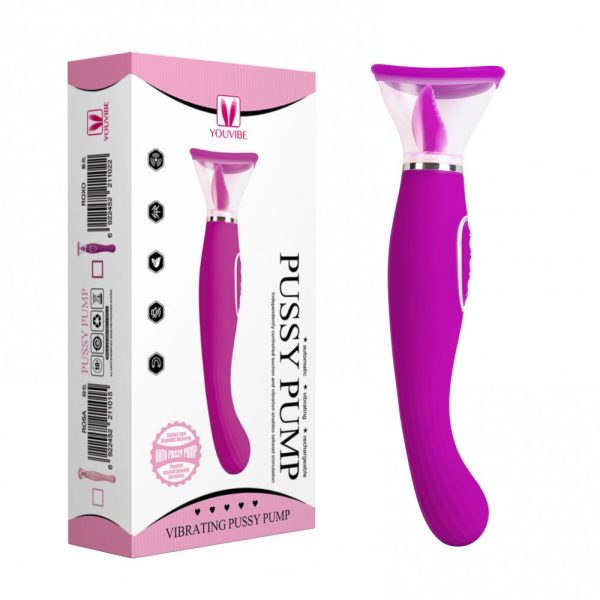 Bomba Vaginal con Lengua y Vibrador  3 en 1