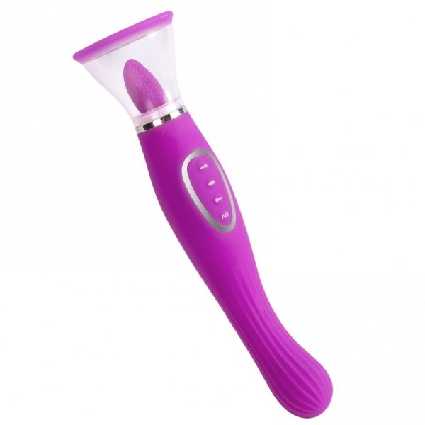 Bomba Vaginal con Lengua y Vibrador  3 en 1