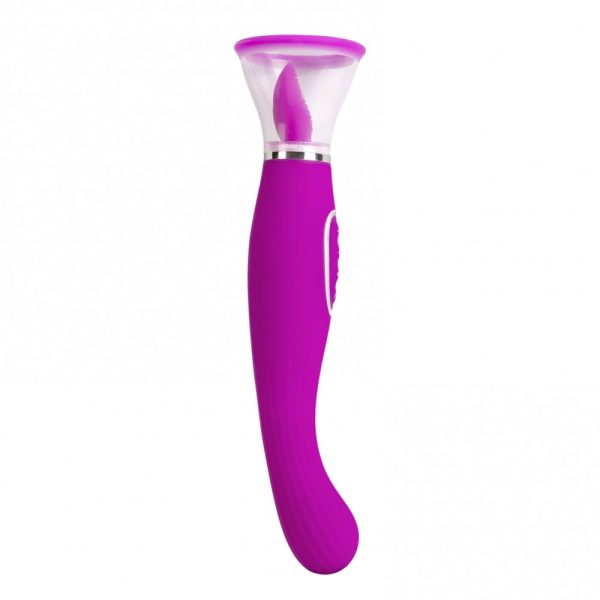 Bomba Vaginal con Lengua y Vibrador  3 en 1