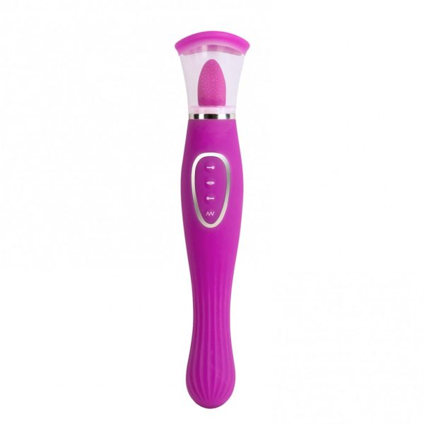 Bomba Vaginal con Lengua y Vibrador  3 en 1