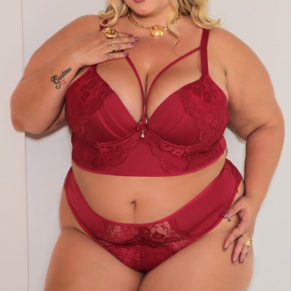 Conjunto Strap Rojo Plus Size