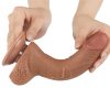 Consolador Flexible con Ventosa Pellizcable Sliding Skin 19,5 cm Brown