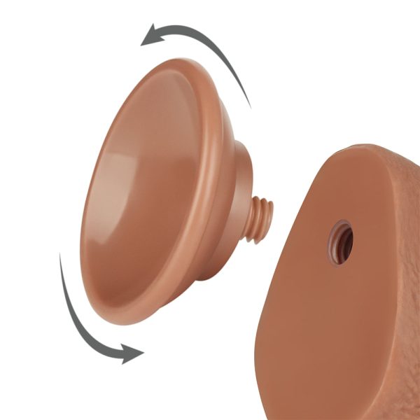 Consolador Flexible con Ventosa Pellizcable Sliding Skin 19,5 cm Brown