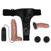 14990-4 Arnés con Doble Dildo y Vibración Ajustable