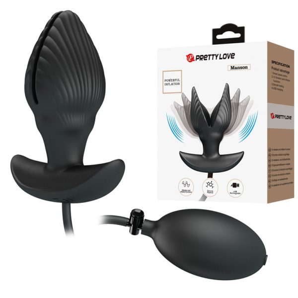 Manson Plug Anal Inflable con Vibración